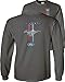 Fair Game Ford Mustang Racing Stripe Long Sleeve T-Shirt-Charcoal-Large