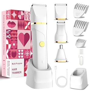 Lady Shaver for Women Electric Shavers for Women,Bikinis Razor for Bikini Legs Pubic Hair, Electrics Razor for Womens,Ceramic Blades IPX7 Washable Head,Wet and Dry Use,White