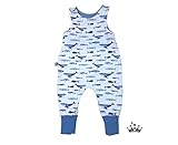  Strampler Blau Wal Hose, einteiler, strampelanzug, latzhose, Erstausstattung