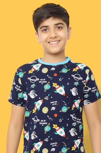 Image of Ninos Dreams Boys Cotton Coord Set /Boys Night Suit /Boys Loungewear /Boys Night Dress