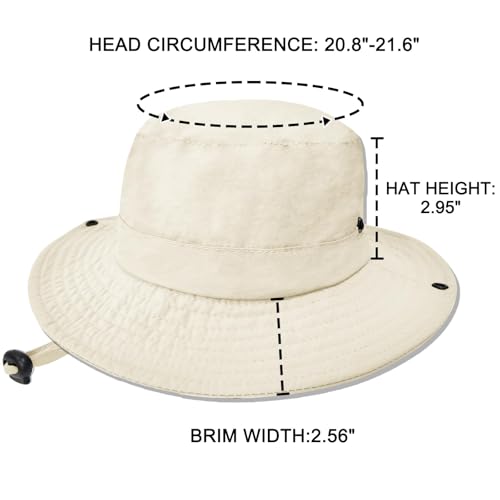 Image of Outdoor Kids Sun Hat UPF 50+ Quick Dry Foldable Bucket Hat Lightweight Adjustable Fishing Safari Hat for Girls and Boys