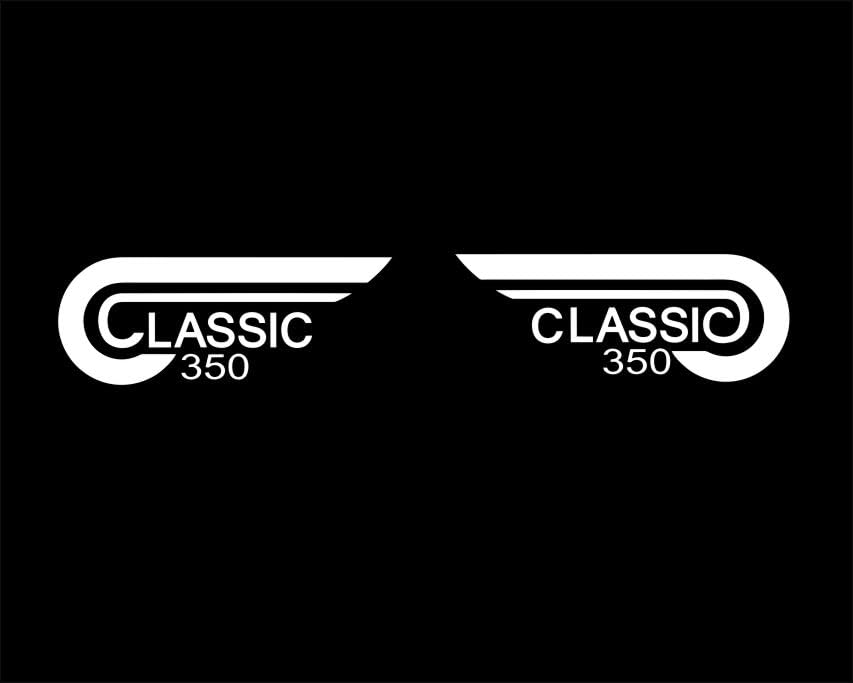 Classic 350 Reborn Toolbox Logo Sticker Compatible with Royal Enfield Classic 350 by Maya Stickers® (White)-image-20