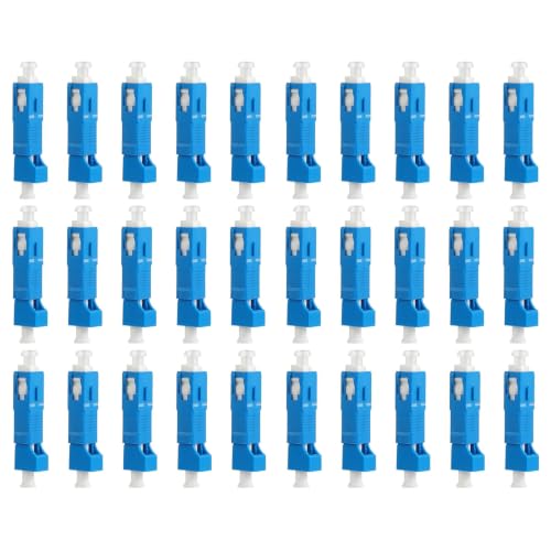 Image of Moocci 30 Pcs SC to LC Adapter - Single Mode 9 /125um SC /UPC Male to LC /UPC Female Hybrid Optical Fiber Adapter Connector - Tool for Visual Fault Locator, Power Meter, Digital Communication