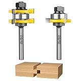 Exqutoo 2 Pieces 3 Teeth T Shape Tongue and Groove...