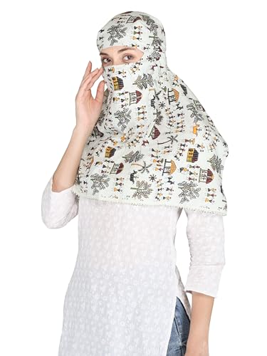 Image of Sun Protection Summer Wear Scarf Mask Face Cover Head Bandana For Women Girls Dupatta Hijab