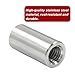 Kemcatui 6 Pcs M8 Round Connector Nuts - Stainless Steel Coupling Nut for Secure Connections (25mm/1 inch Length, 12mm/0.47 inch Outside Diameter)