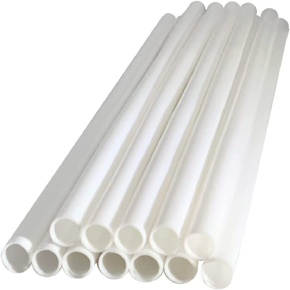 12” Cake SOS White Plastic Cake Dowel Rods for Tiered Cake Construction and Stacking Supporting Cake Round Dowels Straws, 50 ct.