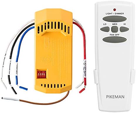 Universal Ceiling Fan Remote Control Kit Replacement for Hampton Bay Harbor Breeze Hunter Litex Westinghouse 3-Speed Light-Dimmer UC7030T UC7078T Fan-HD CHQ7078T L3H2010FANHD Fan-HD5 FAN-18R -Pikeman