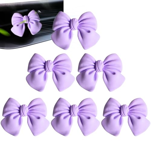 Car Vent Air Freshener, Portable Car Odor Eliminator, 1.38x1.18 inches Aromatherapy Fragrance with Bow Shape, Fresh Scent for Tr