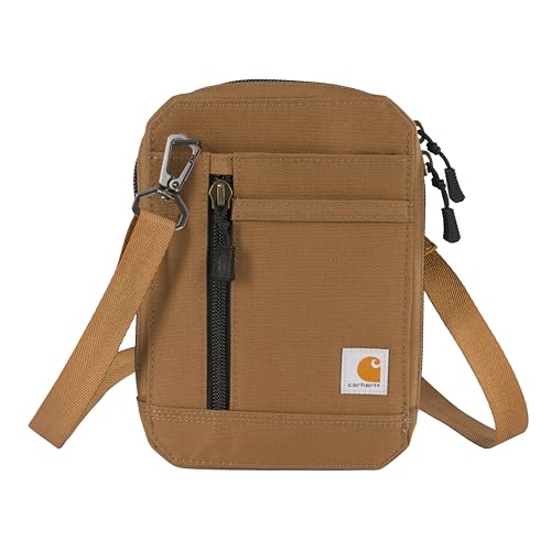 Carhartt 700D Nylon Duck Crossbody Wallet, Perfect for Concerts and Sporting Events, Carhartt Brown