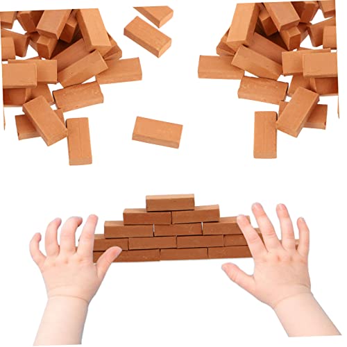 UPKOCH 200 Peças Mini Tijolos Casa De Bonecas Móveis Frango Chaveiro Parede Tijolo Brinquedo De Fada