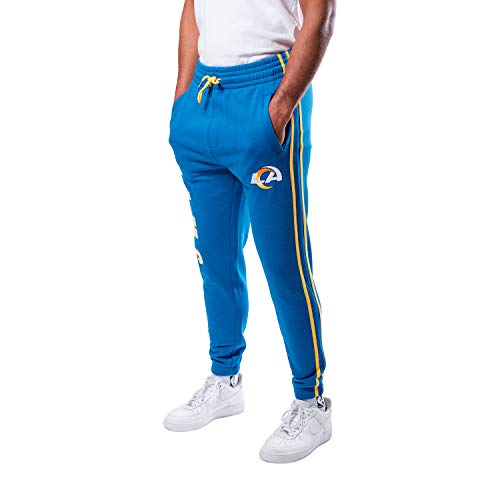 Ultra Game Nfl Los Angeles Rams Mens Active Basic Jogger Fleece Pants, Team Color 18, Medium #TOP1