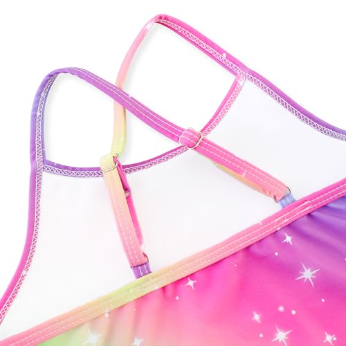 Image of Girls Swimsuit One Piece Bathing Suit with Adjustable Straps Cute Little Kids Swimming Suits Beach Swimwear 4T-12