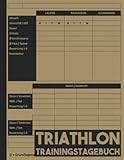 triathlon radschuhe 2019  Trainingstagebuch Triathlon: Triathlon Trainingstagebuch, Trainingseinheiten vom Laufen, Rad fahren, Schwimmen, Marathon, Triathlon planen und erfassen, Geschenk für Triathleten