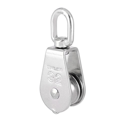 32mm Diameter Stainless Steel Single Sheave Swivel Eye Rope Pulley