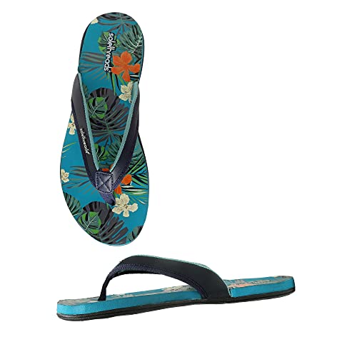 Image of SOLETHREADS SERENE | Cushion | Comfortable | Cute | Soft | Squishy Footbed | Anti-Skid Sole | Flip Flops for Women | S.Green | UK7