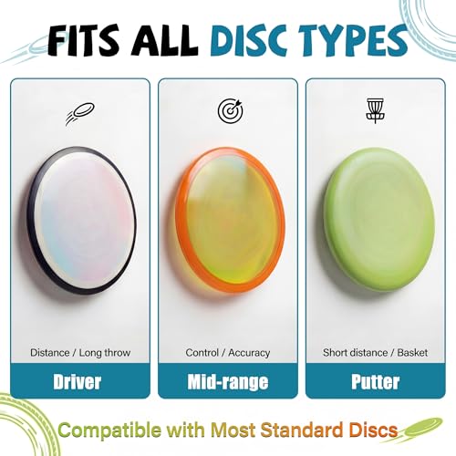 Support mural disque de golf blanc lot de 20 pour driver mid-range et putter - 5