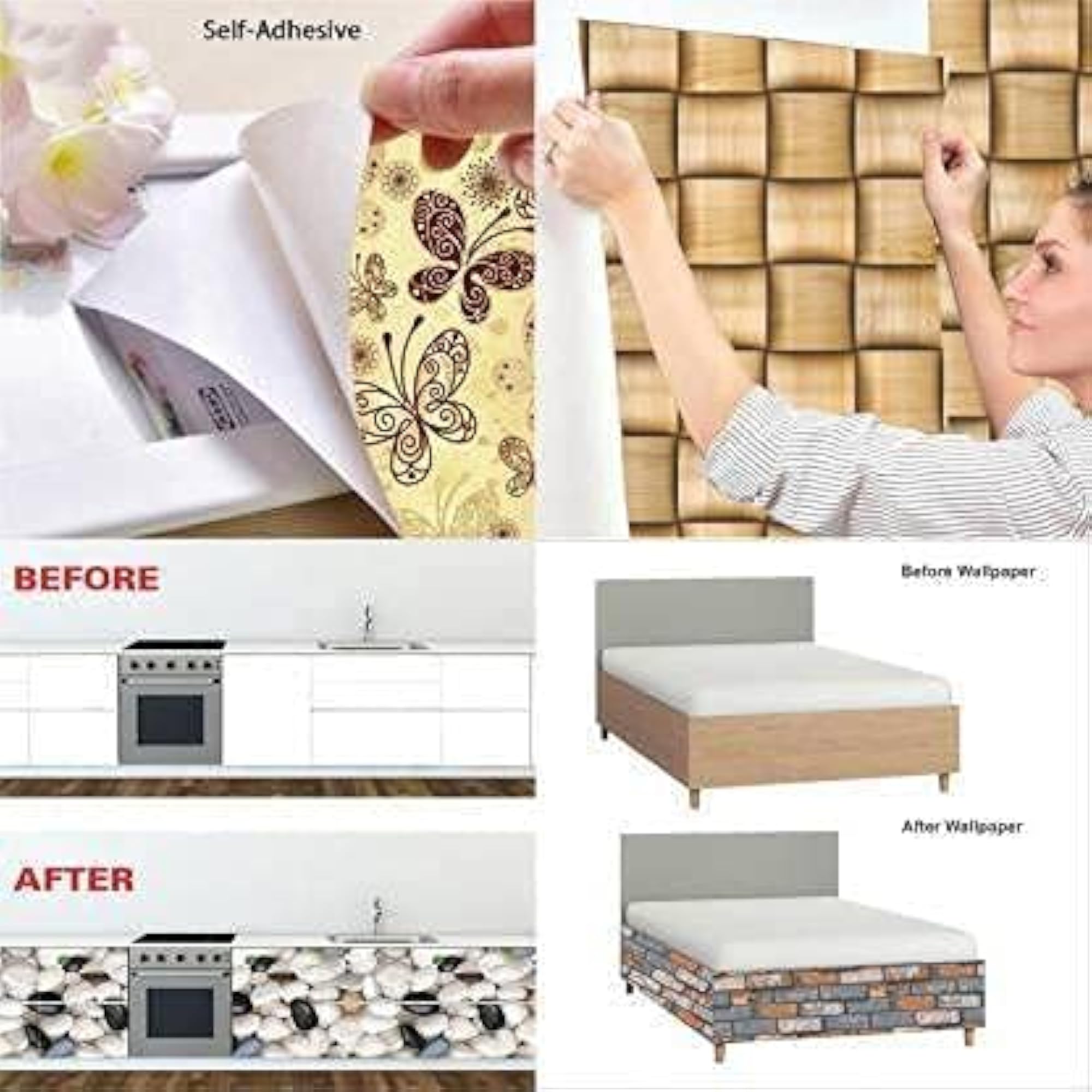 Wall Stickers Wallpaper Kitchen Aluminium Foil, Self-Adhesive