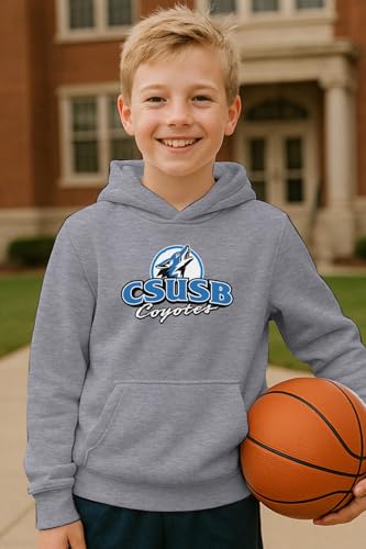 NCAA Officially Licensed Apparel Cal State San Bernardino Coyotes CSUSB Logo Youth Hoodie Cal07HK Gray Small2
