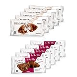 FEELING OK CROISSANT DOUBLE CIOK da 50 Gr GUSTI ASSORTITI - Cornetto Chetogenico Ripieno Crema Cioccolato Bianca o Cacao con solo 5,20g di Carbo e solo 0,50g di Zuccheri (Box da 10 Pezzi da 50 Gr)
