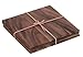 Tuscany Set Of 4 Square Table Mats With Leather Tie In Acacia