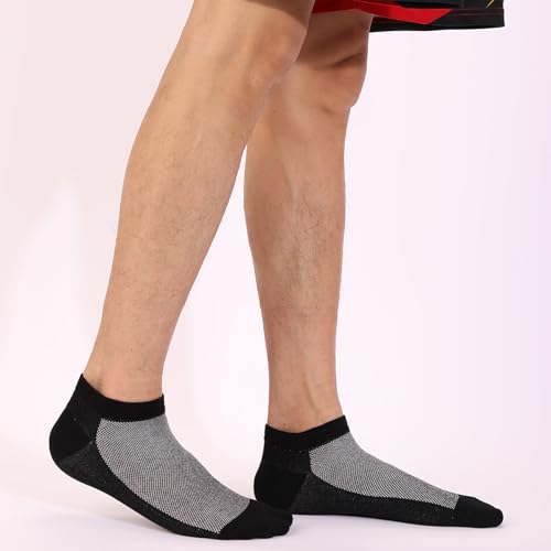 Mens Ankle Low Cut Casual Cotton Socks for Men 5 Pairs Ankle Athletic Running Cushioned Socks3