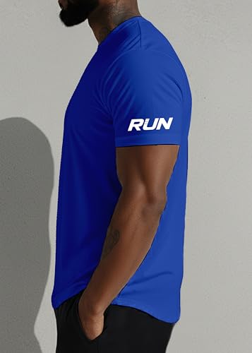 Image of Peppyzone Quick Dry Sports T Shirt for Men | Lightweight Breathable Gym T-Shirt | Regular Fit Workout Tee for Running, Training & Everyday Activewear