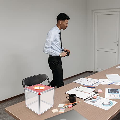 Boîte de rangement de bureau acrylique transparent 30 cm Gadpiparty - 5