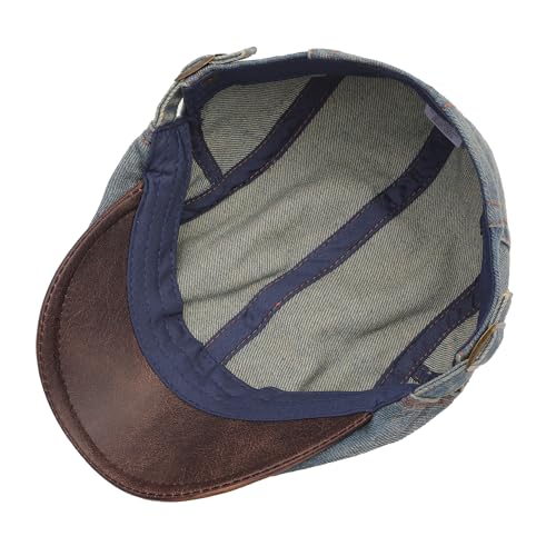 Image of ZLYC Men Cotton Flat Cap Summer Scally Ivy Gatsby Newsboy Beret Driver Cabbie Hunting Hat