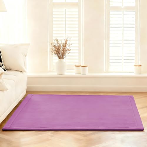 Lrisveana Coperta da Gioco per Bambini 3cm Tappeto di Velluto Corallo per Bambini 40 x 60 cm Tatami Antiscivolo per Gattonare e Giocare Multicolore