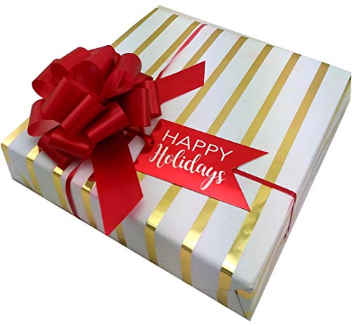 Red Christmas Gift Pull Bows - 5" Wide, Set Of 10, Veteran's Day, Gift Bows, Wreath, Garland, Gift Basket, Presents, Birthday, Fundraiser, Decoration, Valentine's Day, 4Th Of July #TOP5