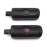 SMT-BLACK 2pcs Skull Footrest Foot Pegs Compatible With 1984-2014 Harley Davidson [B00RUE3L64]