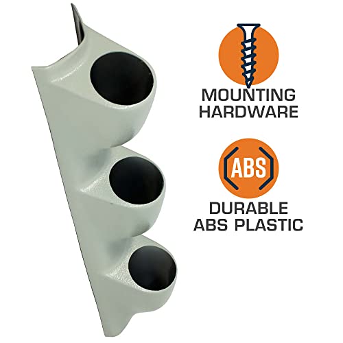 Glowshift Universal Gray Triple Pillar Gauge Pod - Fits Any Make/Model - Abs Plastic - Mounts (3) 2-1/16" (52Mm) Gauges To Vehicle's A-Pillar #TOP1
