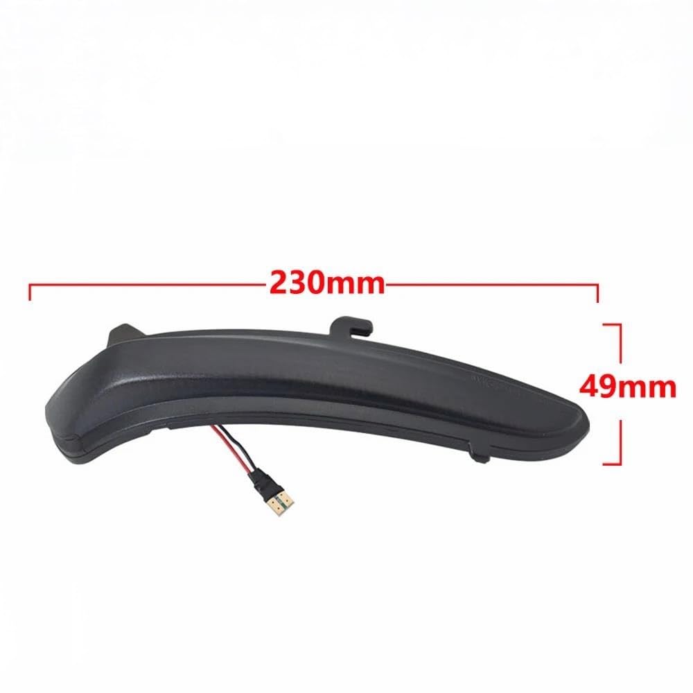 Indicatori Di Direzione A LED Dinamici Per Specchietti Laterali Indicatori Di Direzione 2 Pezzi Per Peugeot 2008 208 2013-2020 Freccia Laterale(Black Lens)