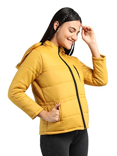 Image of CHKOKKO Women's Winter Quilted Jacket Mustard L