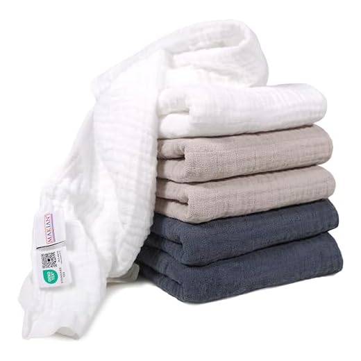 MAKIAN Mullwindeln 6er Pack, 80x80 cm, Oeko-TEX® Standard 100 geprüft, 6 Spucktücher in Premium Qualität - doppelt gewebte Stoffwindeln/Mulltücher - Graphit/Greige/Weiß