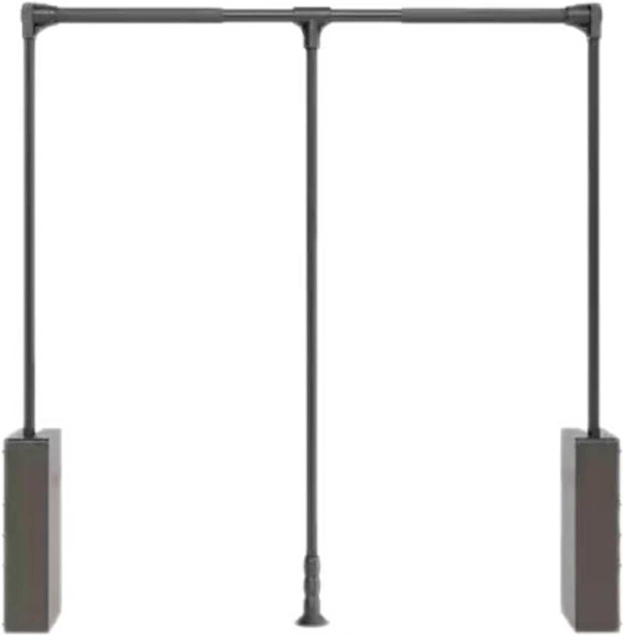 Two-way Buffering Side Back Mounted Closet Rod,Home Closet Drop Down Hanging Rod,Heavy Duty Load Capacity,for Bedroom(Brown,660-890mm)