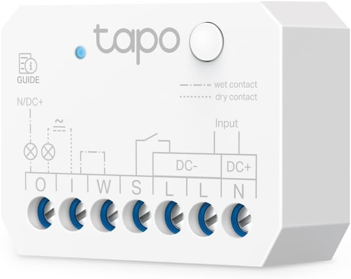 TP‑Link Tapo S110E | Akıllı Switch Modülü | Kuru & Islak Kontak Desteği | Wi‑Fi & Bluetooth Bağlantı | Matter/Alexa/Google Home/Apple Home Uyumlu | Uzaktan & Sesle Kontrol