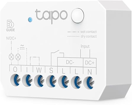 TP‑Link Tapo S110E | Akıllı Switch Modülü | Kuru & Islak Kontak Desteği | Wi‑Fi & Bluetooth Bağlantı | Matter/Alexa/Google Home/Apple Home Uyumlu | Uzaktan & Sesle Kontrol