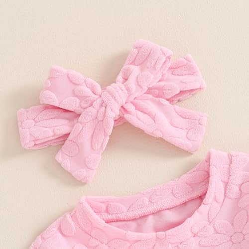 Toddler Newborn Baby Girl Clothes Daisy Floral Sweatshirt Jogger Pants Set 3Pcs Outfit Fall Winter Tracksuit Sweatsuit3