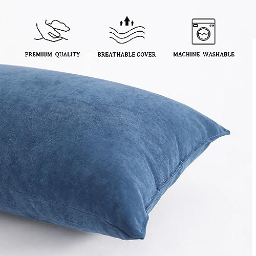 Bedsum AUSBSMFZX-11X7-DENIMBLUE 2 Pack Tiny Pillows, 11 Inchx7 Inch Microfiber Mini Pillows For Travel thumb #2