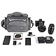 DOMISO SLR DSLR Kameratasche Wasserdicht Fototasche Schutztasche für Spiegelreflexkamera Systemkamera Kompaktkamera Canon Sony, Grau