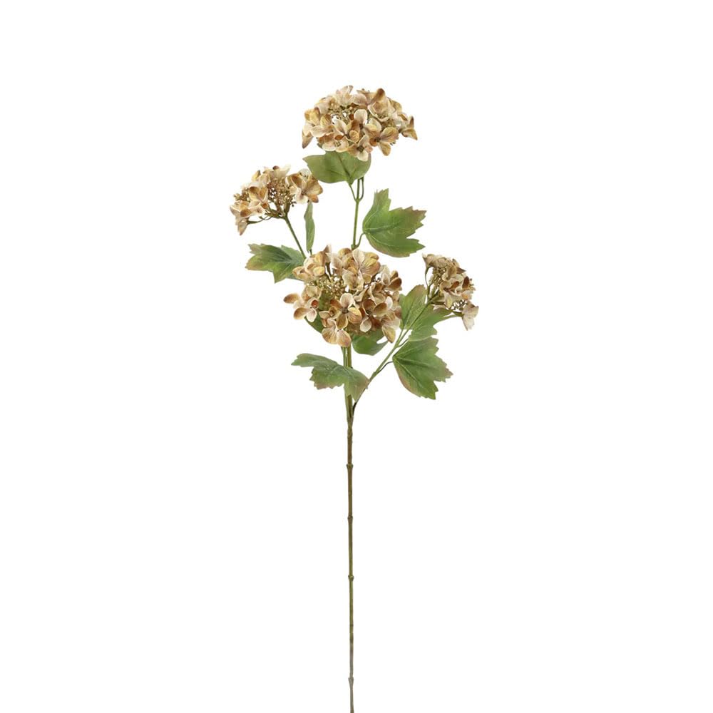 Floristrywarehouse Brown Faux Silk Rustic Hydrangea Flower Stem 88Cm/34 Inches White