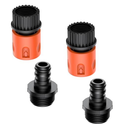 LKBVSLBL. Quick Connect Flush Kit (2-Pack, Orange) for Sea-Doo & Kawasaki, Universal Garden Hose Flush Adapter for Boat Engine & PWC, Fits 4-Stroke Seadoo Jet Ski & Yamaha Honda Outboard Moto