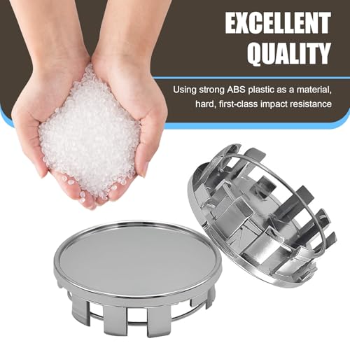 Eratus 4 PCS Wheel Center Caps, Rust and Moisture Protection Hubcaps, ABS Plastic + Steel Rim Structure Snap-on Non-Destructive Installation Tire Decorative Cover, for Most Cars SUVs (Silver) - Thumbnail 7