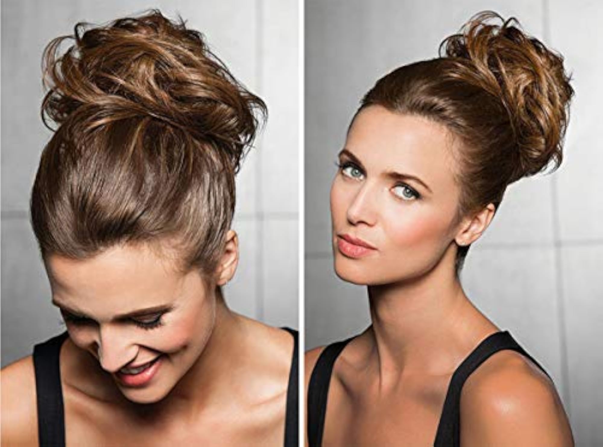 2pc Fluffy Wavy Hair Bun Scrunchies for Women
