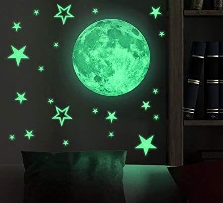 NAGINAS Glow in The Dark Stars for Ceiling and Wall, 3D Glow Stars for Ceiling and Wall Decals, 160pcs Bright Wall Stickers Including Stars and Moon, Perfect for Kids Bedroom Living Room and Gift-image-38