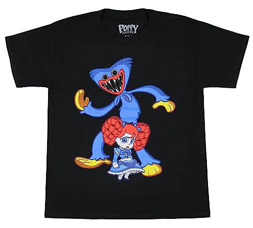 Mad Engine Poppy Playtime Boys' Poppy and Wuggy Character Graphic T-Shirt (Large)