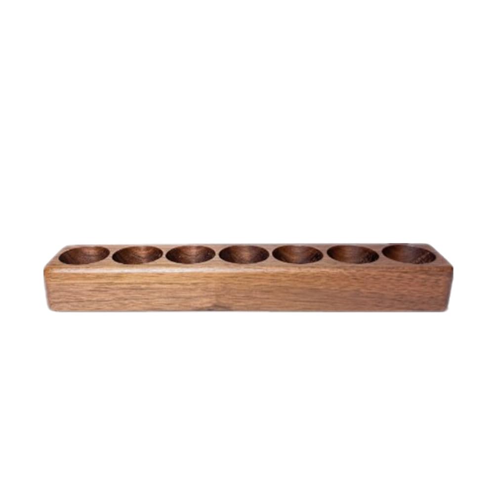 RainbowJise 7 / 14 Slots Wooden Essential Oil Organizer, Durable Tabletop Makeup Storage Rack Display Stand for Essential Oils Rack for 10-20ml Bottles (7 Slots)