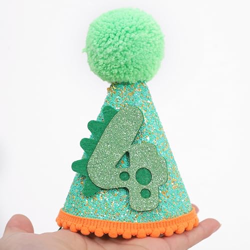 WAUAO Dinosaur Birthday Hat - Dino Theme Birthday Party Decorations, Wild Dinosaur Cone Hat Photo Props by WAUAO - Image 3